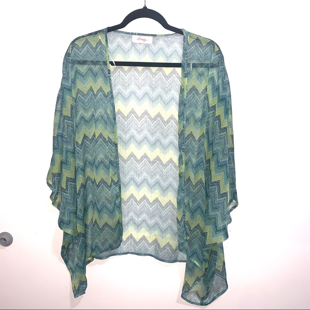 Icing Women’s One Size Cover Up Sheer Kimono